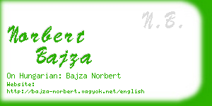 norbert bajza business card